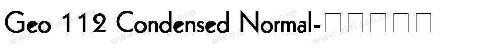 Geo 112 Condensed Normal字体转换